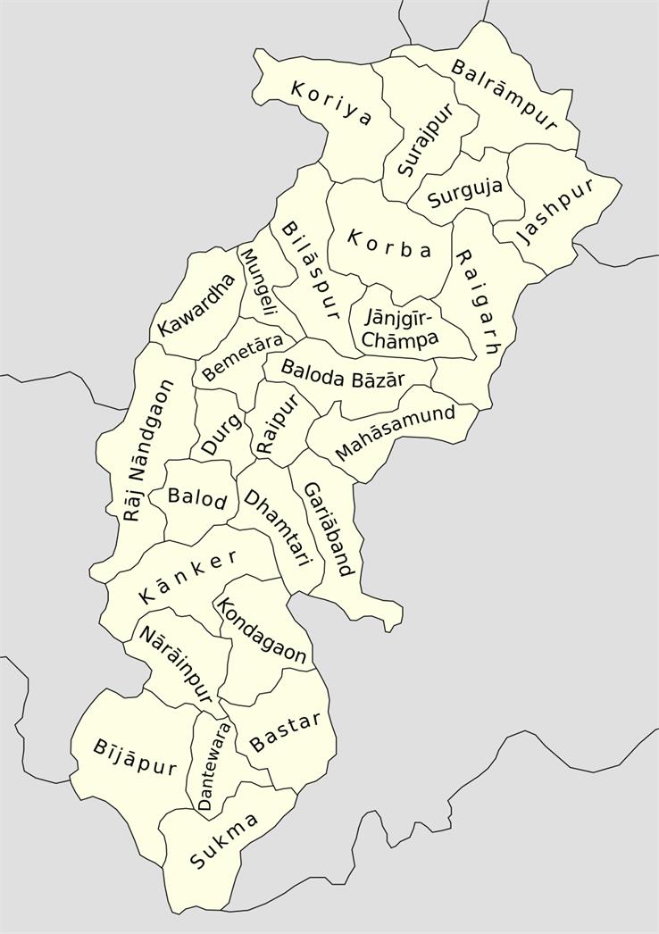 chhattisgarh map